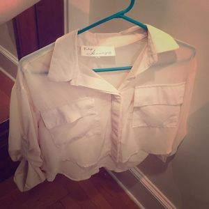 Button down cream blouse